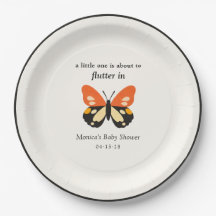 Modern Minimalistisk Fjäril Babyshower