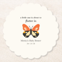 Modern Minimalistisk Fjäril Babyshower