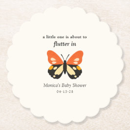 Modern Minimalistisk Fjäril Babyshower Underlägg Papper