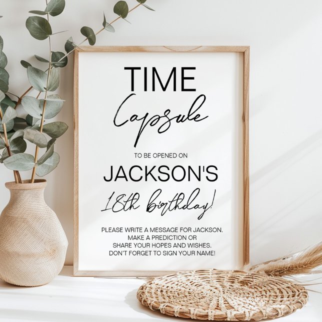 Modern Minimalistisk födelsedagsskylt Poster (Skapare uppladdad)