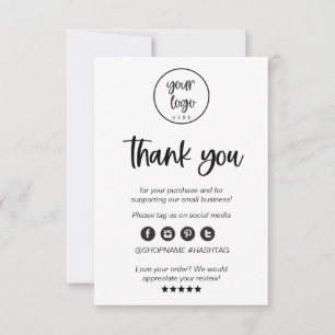 Modern Minimalistisk Företag Tack För Order Infoga Kort