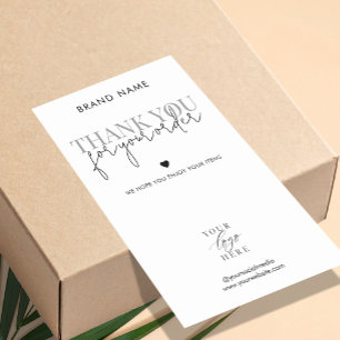 Modern Minimalistisk Företags Tacksamhets Box Sigi Rektangulärt Klistermärke