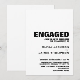 Modern minimalistisk Förlovningsfest Inbjudningar