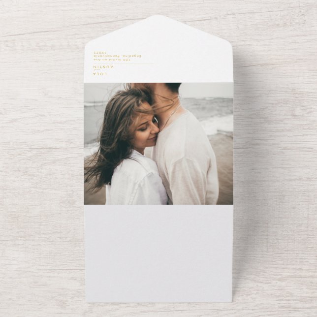 Modern minimalistisk fotnotsförsegling för Guld oc (Utsida)