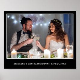 Modern minimalistisk foto Bröllop - Plocka Färg - Poster