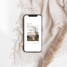 Modern minimalistisk foto Bröllop Spara Datumet