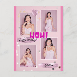 Modern minimalistisk Foto Dam Födelsedag Postkort Vykort