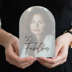 Modern Minimalistisk Foto Femtio och Fantastisk Fö Inbjudningar