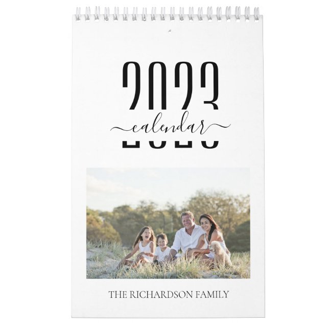 Modern minimalistisk foto för 2023-Anpassningsbarn Kalender (Omslag)