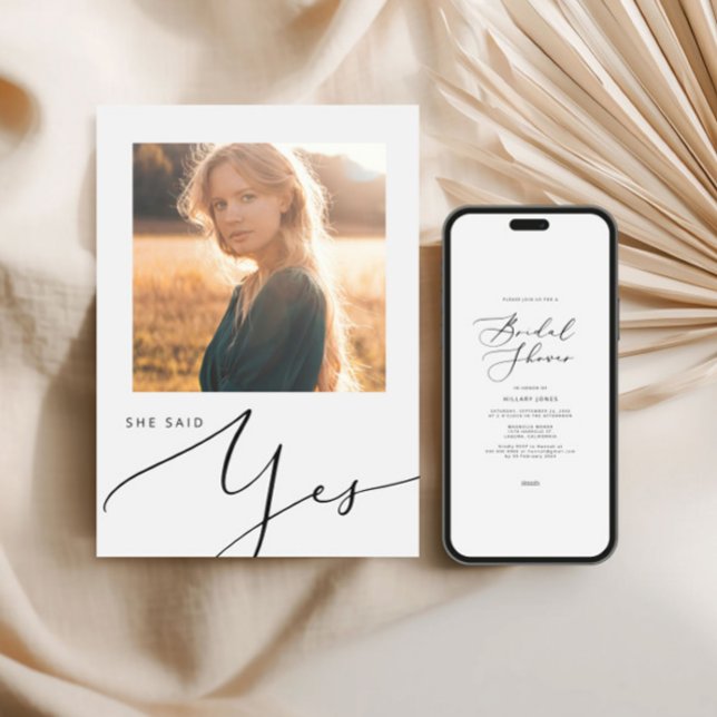 Modern minimalistisk foto Inbjudningskort för möhi (Skapare uppladdad)