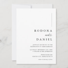 Modern Minimalistisk Fotobryllop Inbjudningar