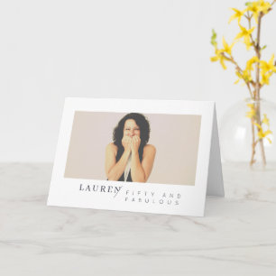 Modern, minimalistisk fotofemtio och Fabulous Birt Kort