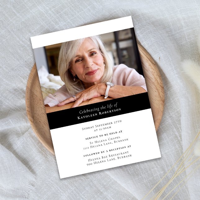 Modern, minimalistisk fotofri inbjudan (Skapare uppladdad)