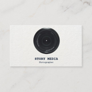 Modern Minimalistisk Fotograf Objektiv Logotyp Ver Visitkort