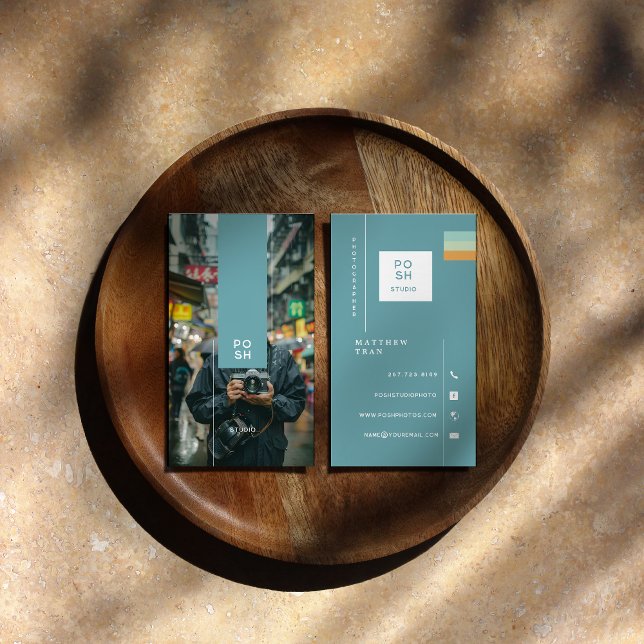 Modern, minimalistisk fotograf visitkort (Skapare uppladdad)