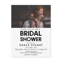 Modern minimalistisk fotoinbjudan till Möhippa