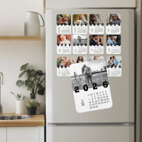 Modern minimalistisk fotokalender från juni 2026