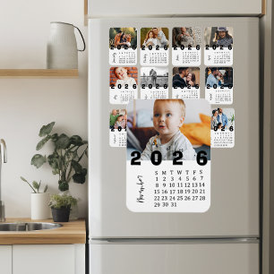 Modern minimalistisk fotokalender från november 20 magnet