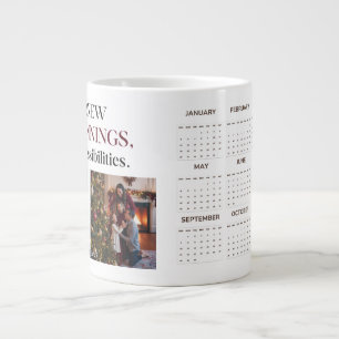 Modern minimalistisk fotomalender för 2025-Anpassn Jumbo Mugg