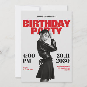 Modern minimalistisk fotomatlagning poster magasin inbjudningar