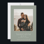 Modern minimalistisk fotomix och matchning spara datumet<br><div class="desc">Detta stilrena minimalistiska kort för att spara datum, med sina rena vita sans serif-teckensnitt tryckta mot en elegant skiffergrå bakgrund, är ett klassiskt sätt att tillkännage din stora dag. Skapa en komplett inbjudan genom att mixa och matcha kompletterande komponenter. Denna anpassningsbara design kan hjälpa dig att skapa minnen som är...</div>