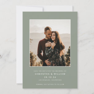 Modern minimalistisk fotomix och matchning spara datumet