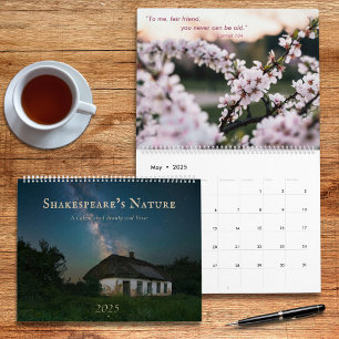 Modern minimalistisk fotooffert Shakespeare Kalender