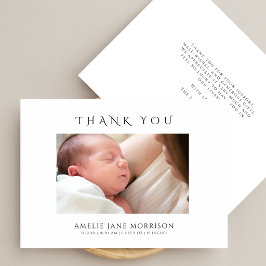 Modern Minimalistisk Fotoram Babyshower Tack Kort
