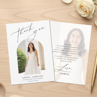 Modern Minimalistisk Fotorexamen Tack Kort