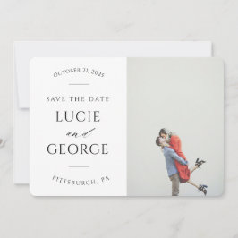 Modern, minimalistisk fotospara datum