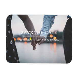 Modern, minimalistisk fotospara datum magnet
