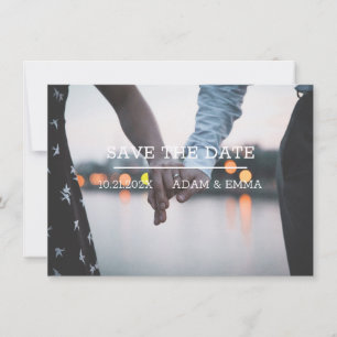 Modern, minimalistisk fotospara datum meddelande