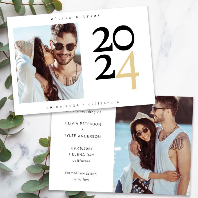 Modern, minimalistisk fotospara datum spara datumet (Skapare uppladdad)