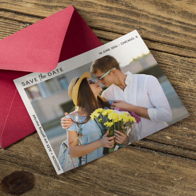 Modern minimalistisk fotosparande av datumkortet spara datumet (Skapare uppladdad)