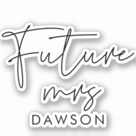 Modern minimalistisk framtid, fru framtida Bride Klistermärken