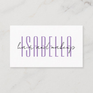 Modern minimalistisk frisör Makeup Artist Namn Visitkort