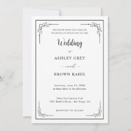 Modern Minimalistisk Fullständig Ren Främre Foto B Inbjudningar