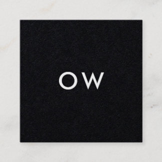 Modern Minimalistisk Fyrkantig Monogram Initial Fyrkantigt Visitkort