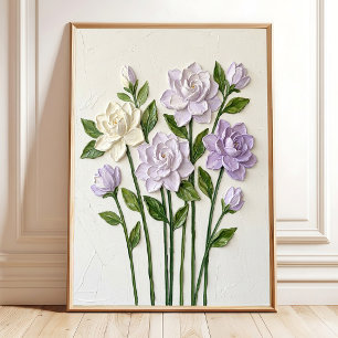 Modern minimalistisk Gardenia Canvas Art för hemin Poster