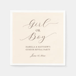 Modern Minimalistisk Gender för skript - uppvisnin Pappersservett