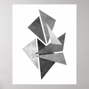 Modern, minimalistisk geometrisk abstrakt teckning poster