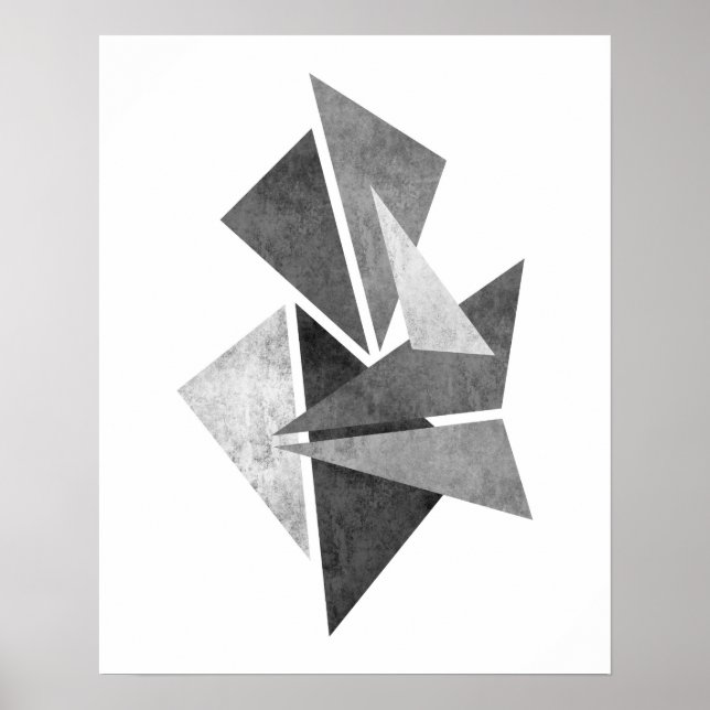 Modern, minimalistisk geometrisk abstrakt teckning poster (Framsidan)