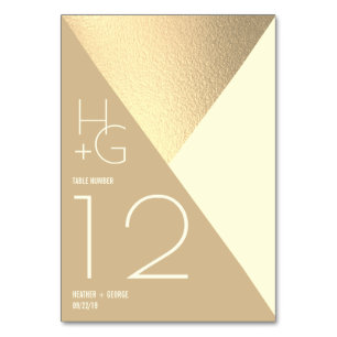 Modern minimalistisk geometrisk Bröllop Bordsnummer