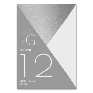 Modern minimalistisk geometrisk Bröllop Bordsnummer
