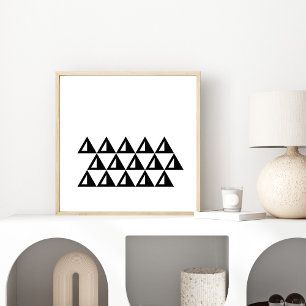 Modern minimalistisk geometrisk konst i svartvitt poster