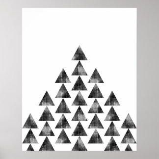 Modern minimalistisk geometrisk triangelgrafik skr poster