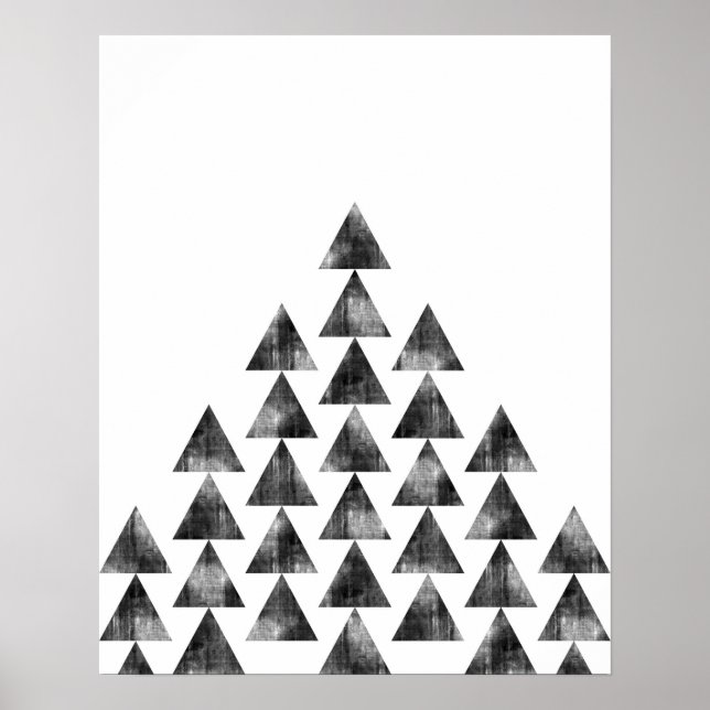 Modern minimalistisk geometrisk triangelgrafik skr poster (Framsidan)