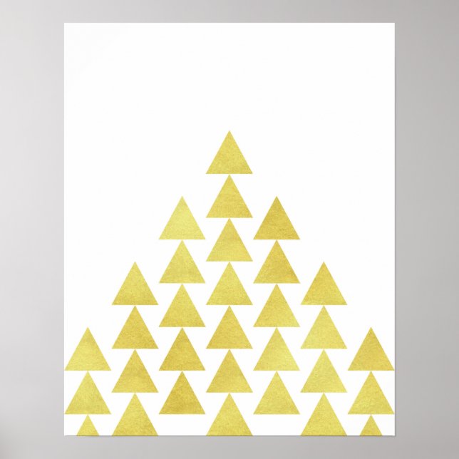 Modern minimalistisk geometrisk triangelkonst i gu poster (Framsidan)