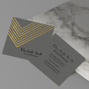 Modern minimalistisk geometrisk utformning av Guld Fyrkantigt Visitkort