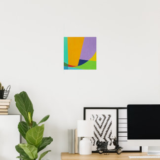 Modern minimalistisk geometriska block fyrkantig a poster